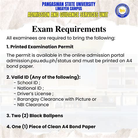 psu lingayen entrance exam 2024|PSU Admission.